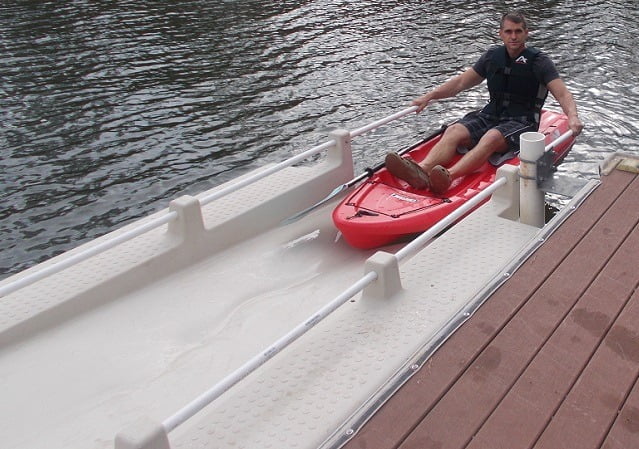 Adult on Kayak Dock