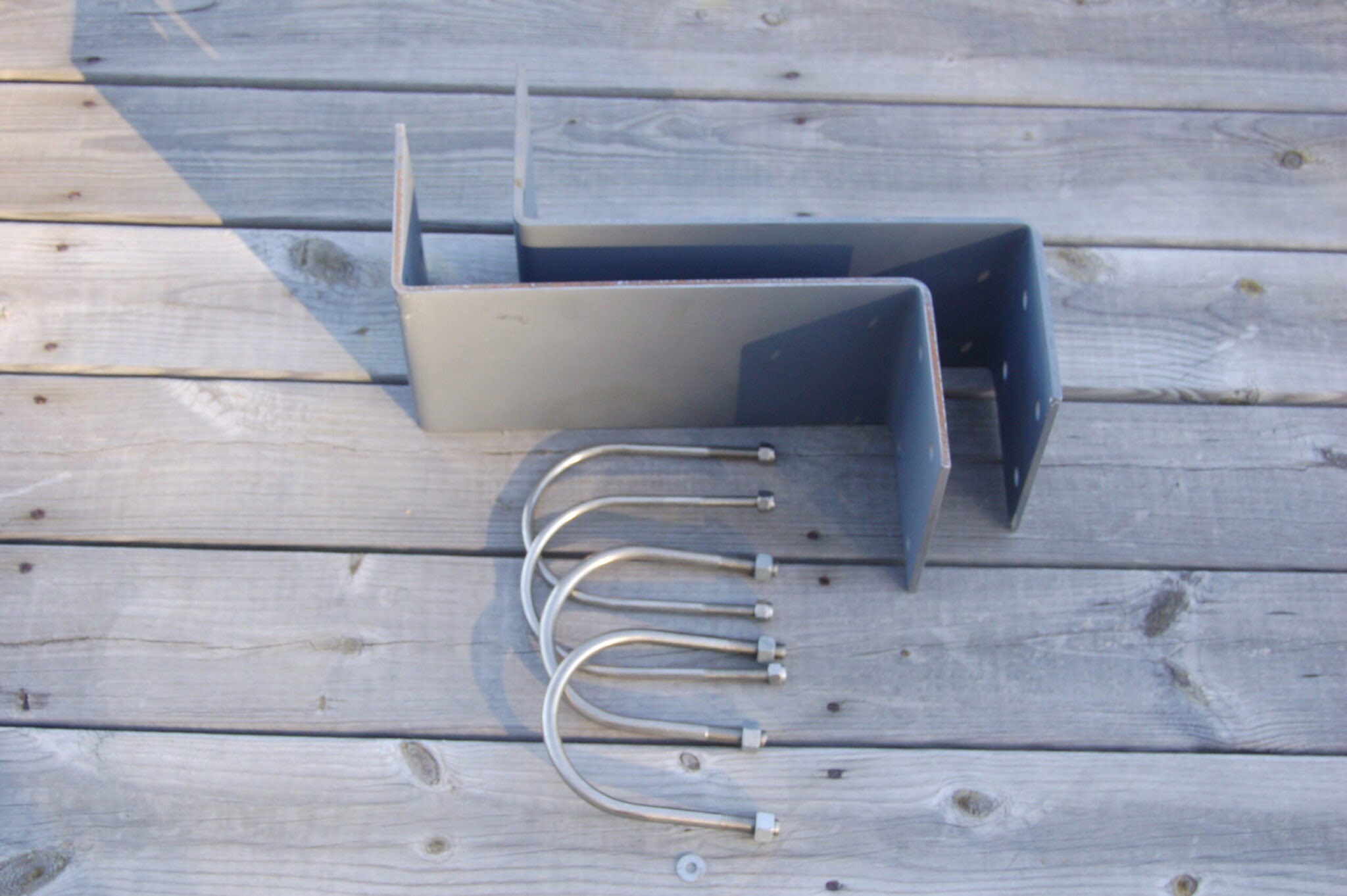 Set Of 12 Hot-Dipped Galvanized Steel Dock Wheels With Straight Mount Brackets