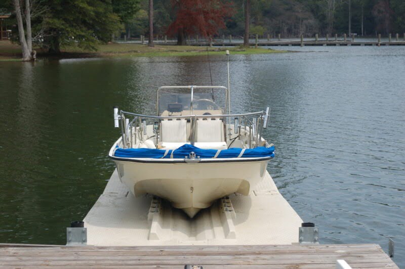 Boston Whaler Boat on XL dock